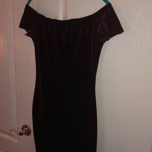 red velvet dress